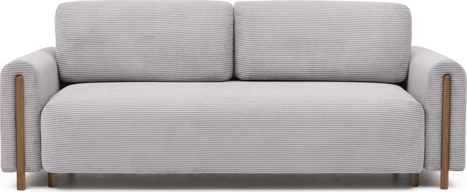 Světle šedá manšestrová rozkládací/s úložným prostorem pohovka 244 cm Arcadova – ELTAP ELTAP