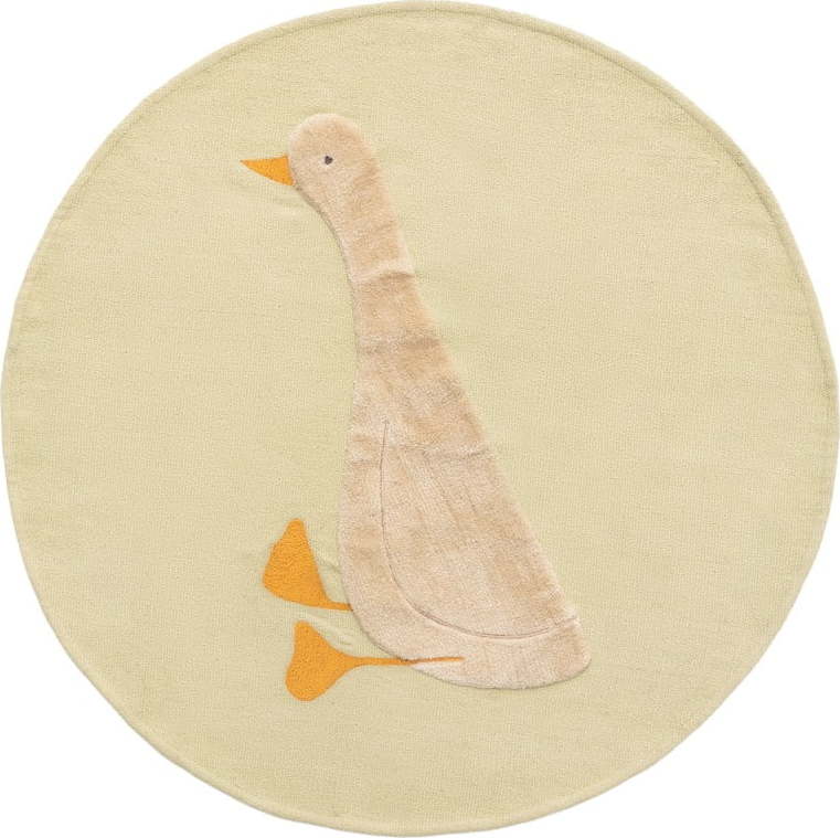 Světle žlutý bavlněný dětský koberec ø100 cm Milu – Kave Home Kave Home