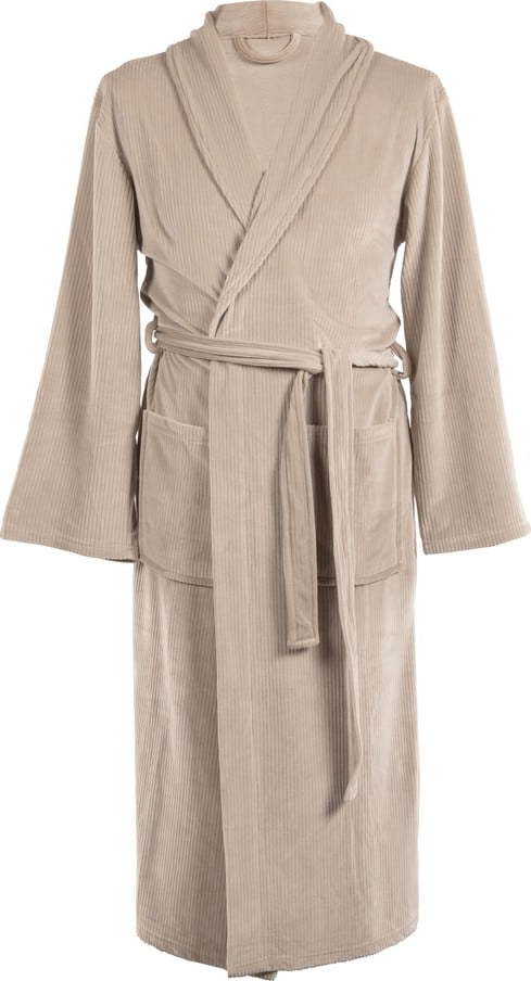 Taupe župan z mikroplyše velikost S/M Elena – Tiseco Home Studio Tiseco Home Studio