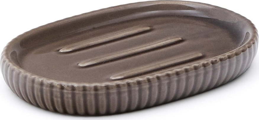 Tmavě hnědá keramická mýdlenka Selime – Kave Home Kave Home