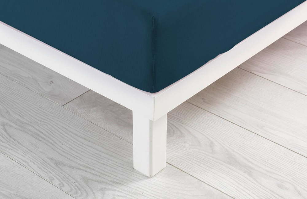 Tmavě modré napínací prostěradlo jersey 90x190 cm Jersy – douceur d'intérieur Douceur d intérieur