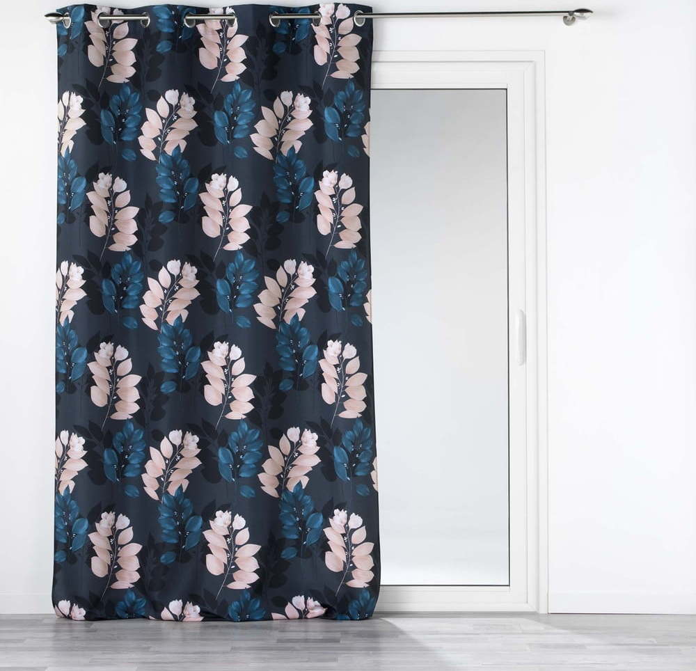 Tmavě modrý závěs 140x260 cm Belline – douceur d'intérieur Douceur d intérieur