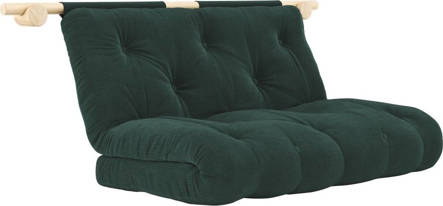 Tmavě zelená manšestrová rozkládací pohovka 135 cm Hooked – Karup Design Karup Design