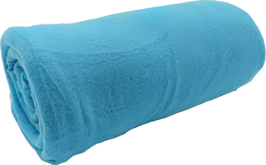 Tyrkysová fleecová deka 150x200 cm Plain – JAHU collections JAHU collections