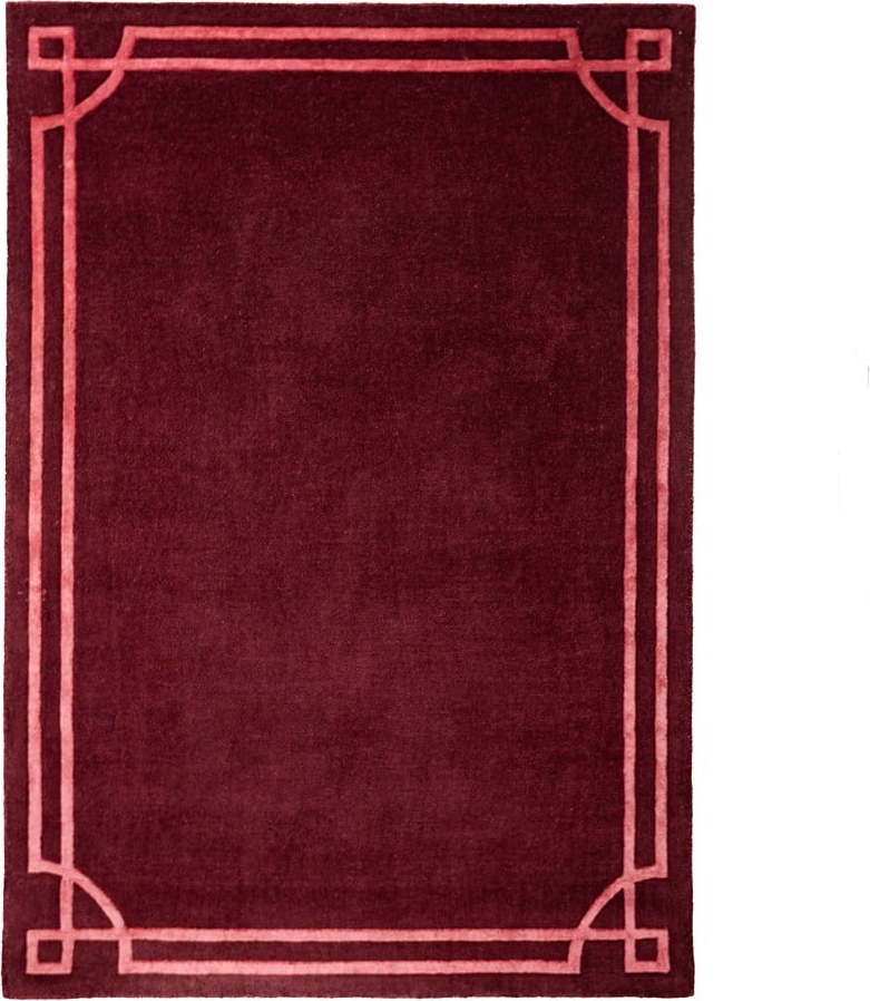 Vínový ručně tkaný vlněný koberec 200x290 cm Gatsby – Flair Rugs Flair Rugs