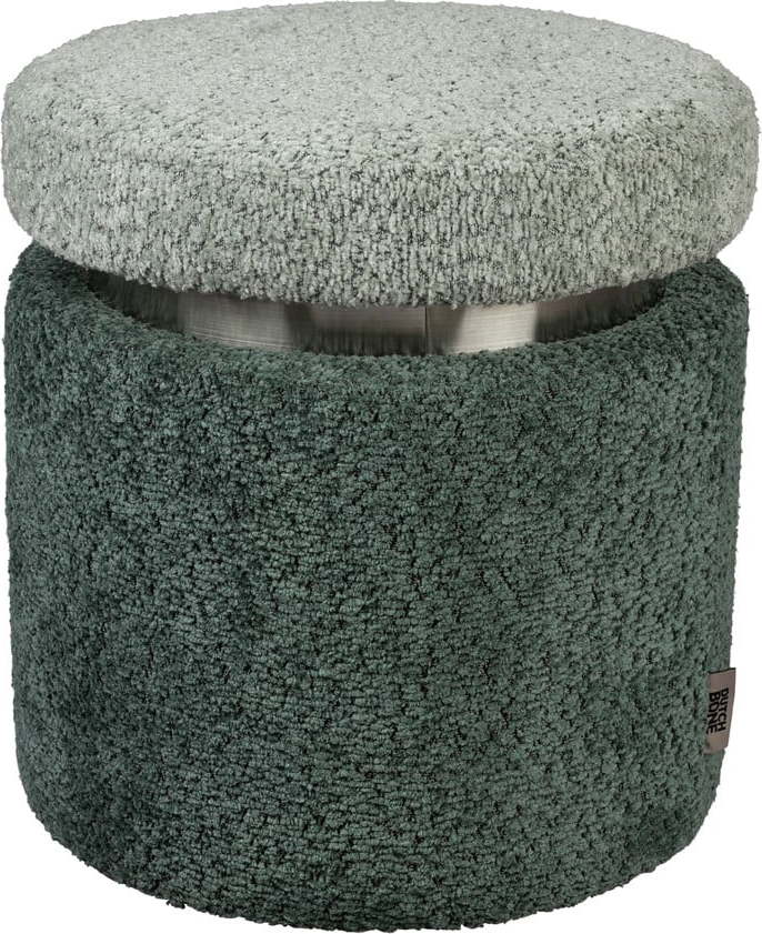 Zelený taburet z textilie bouclé Sen – Dutchbone Dutchbone