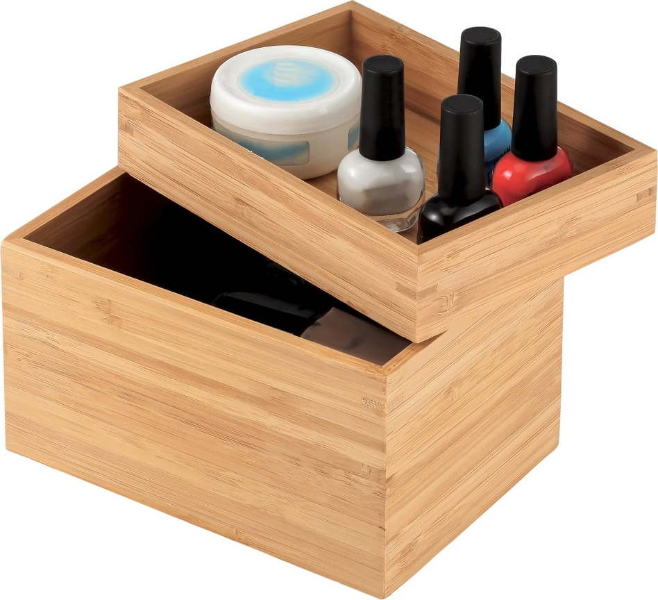 Bambusový koupelnový organizér na kosmetiku v přírodní barvě Isalys – MSV MSV