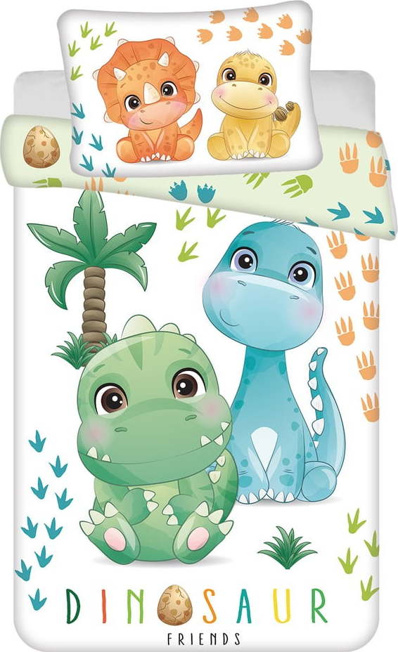 Bavlněné dětské povlečení do postýlky 100x135 cm Dino – Jerry Fabrics Jerry Fabrics