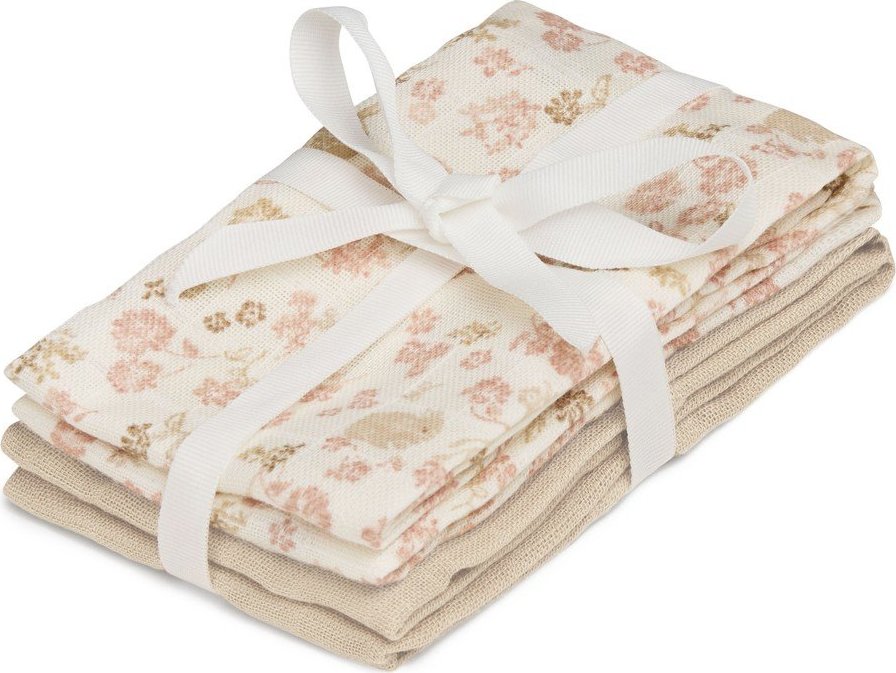 Béžové žínky v sadě 4 ks z Bio bavlny 30x30 cm Augusta – Cam Cam Copenhagen Cam Cam Copenhagen