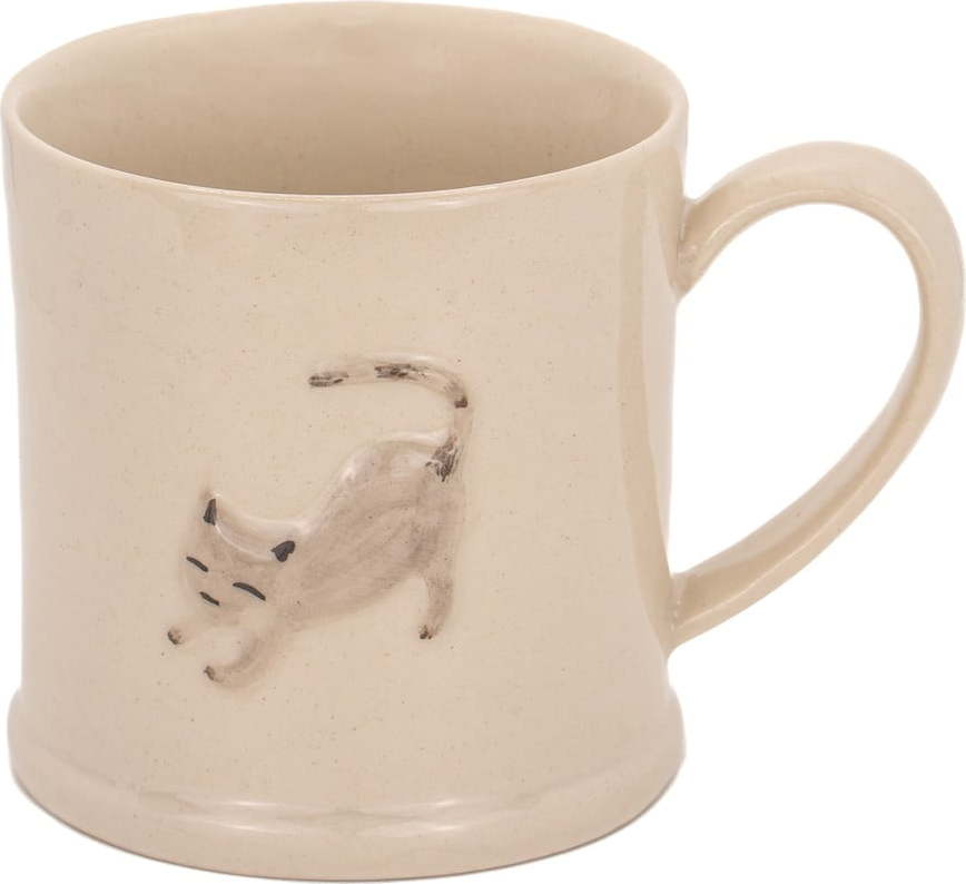 Béžový hrnek z kameniny 225 ml Cat – Sass & Belle Sass & Belle