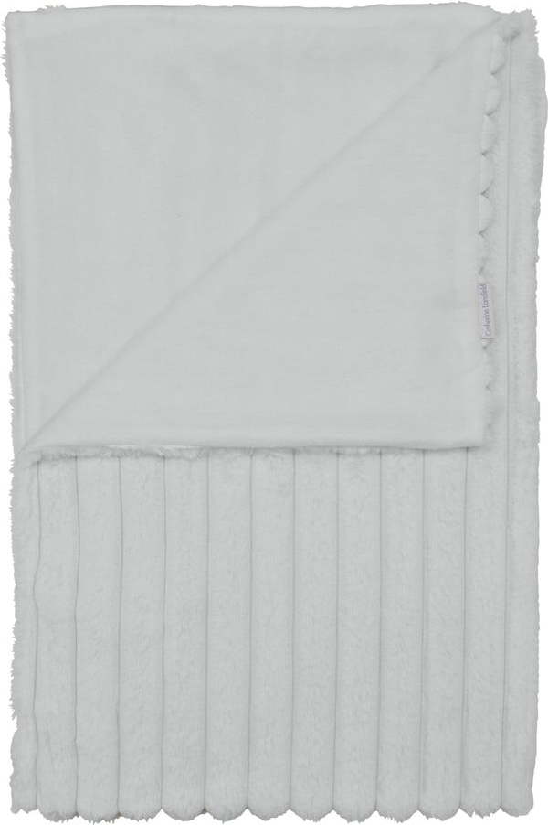 Bílá deka z mikroplyše 130x170 cm Cosy Ribbed – Catherine Lansfield Catherine Lansfield