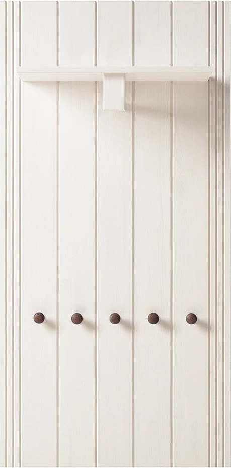 Bílá předsíňová sestava z borovicového dřeva 60x120x25 cm Anita – Støraa Støraa