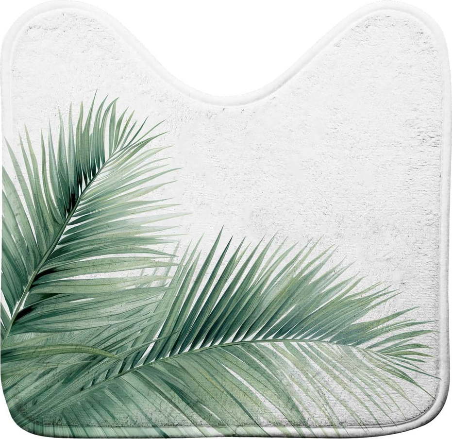 Bílá/zelená WC koupelnová předložka 45x45 cm Havane – douceur d'intérieur Douceur d intérieur