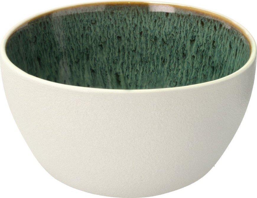 Bílá/zelená miska z kameniny 400 ml Gastro White/Green – Bitz Bitz