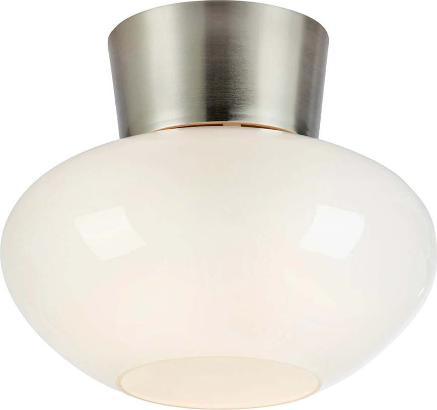 Bílé/ve stříbrné barvě stropní svítidlo se skleněným stínidlem Malaga – Markslöjd Markslöjd