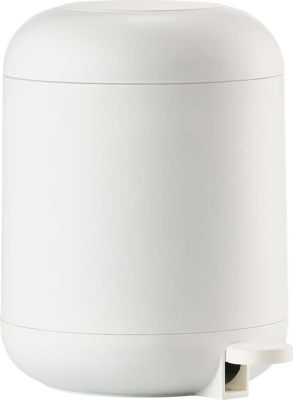 Bílý nášlapný plastový odpadkový koš 4 l Sensu – Zone Zone