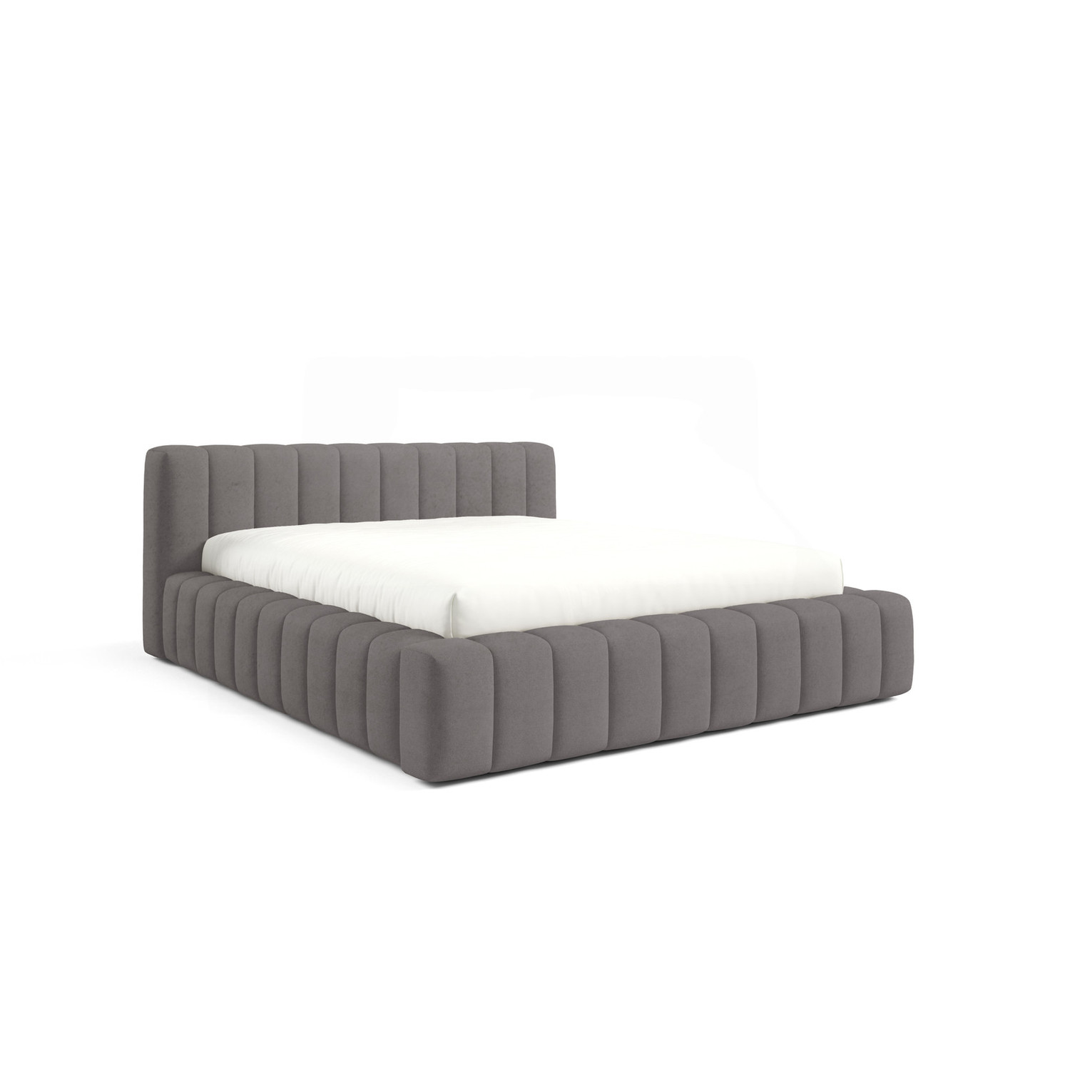 Čalouněná postel GINO 160x200 cm s nízkým čelem Šedá II SG nabytek