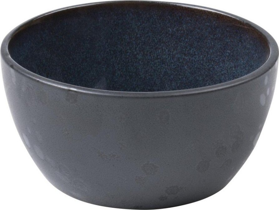 Černá/modrá miska z kameniny 200 ml Gastro Black/Dark Blue – Bitz Bitz
