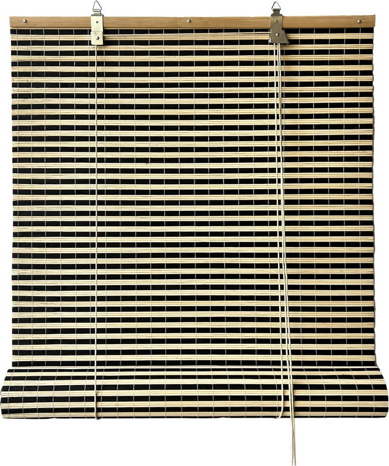 Černá/v přírodní barvě bambusová roleta 100x160 cm Vela – Gardinia Gardinia