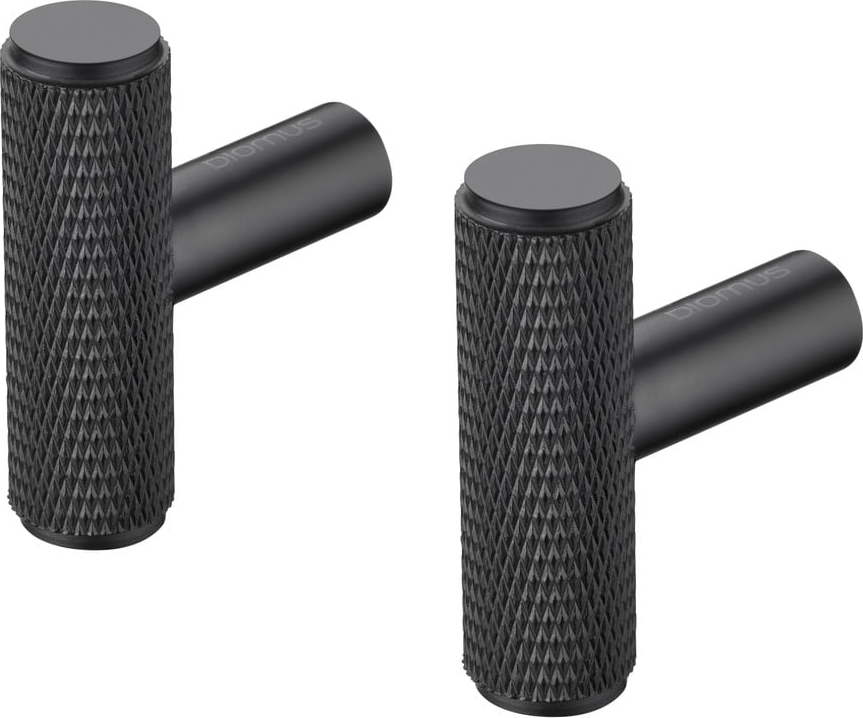 Černé nástěnné kovové háčky v sadě 2 ks Rof – Blomus Blomus