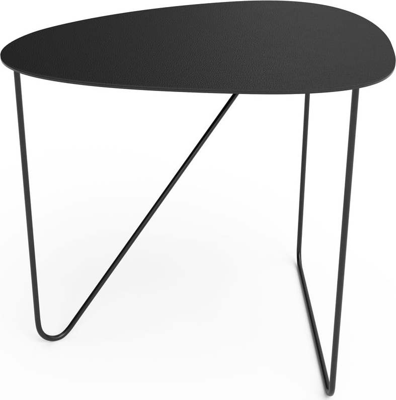 Černý kovový konferenční stolek 37x44 cm Curve M Bull – LIND DNA Lind DNA