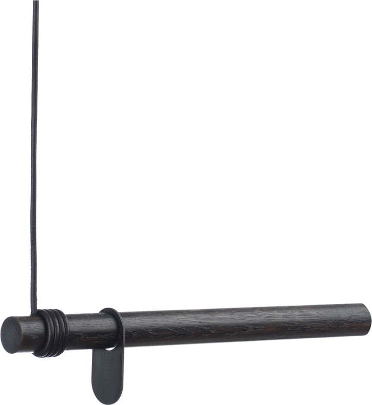 Černý nástěnný věšák z dubového dřeva 50 cm Swing – LIND DNA Lind DNA