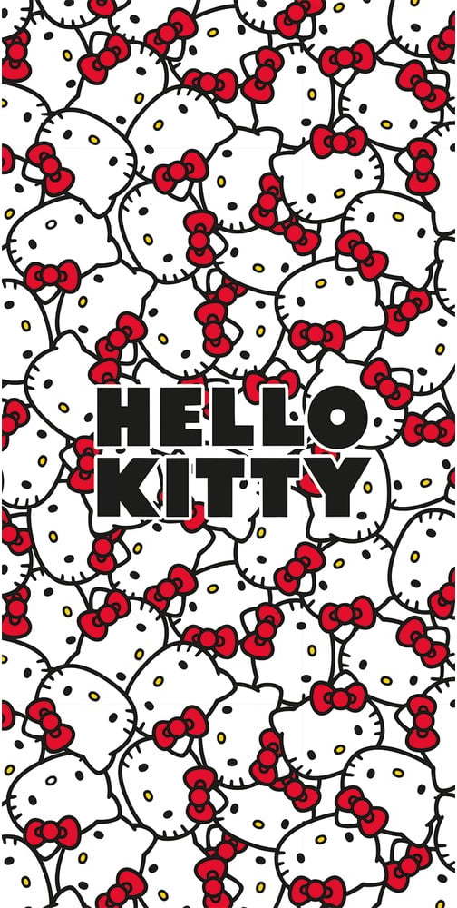Červená/bílá bavlněná dětská osuška 70x140 cm Hello Kitty – Jerry Fabrics Jerry Fabrics