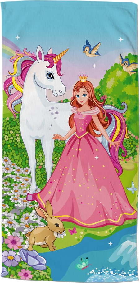 Dětská sametová plážová osuška 75x150 cm Fairytale – Good Morning GOOD MORNING