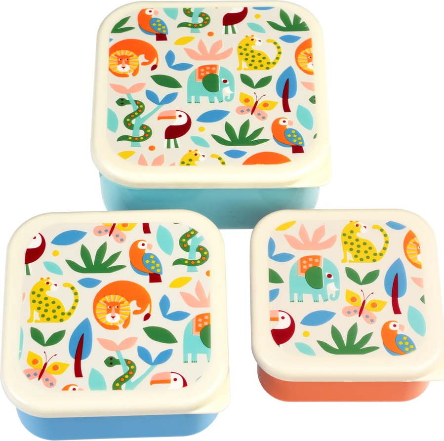 Dětské svačinové boxy v sadě 3 ks Wild Wonders – Rex London Rex London