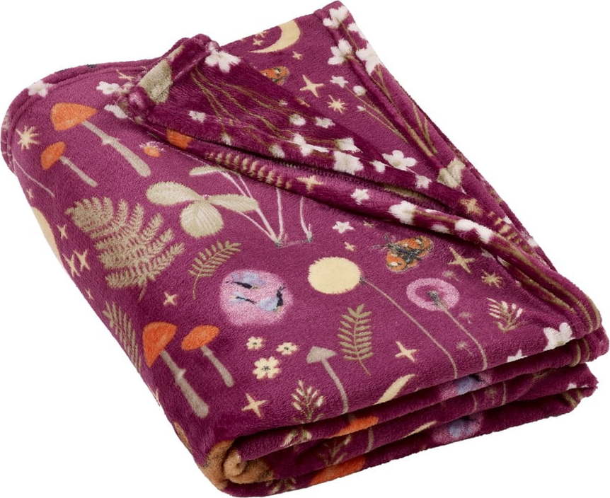 Fialová deka z mikroplyše 130x170 cm Enchanted Twilight Animals – Catherine Lansfield Catherine Lansfield