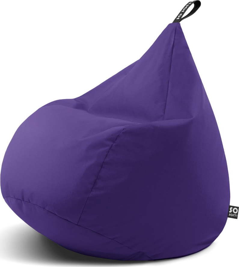 Fialový dětský sedací vak Drop M – So Soft? So Soft?