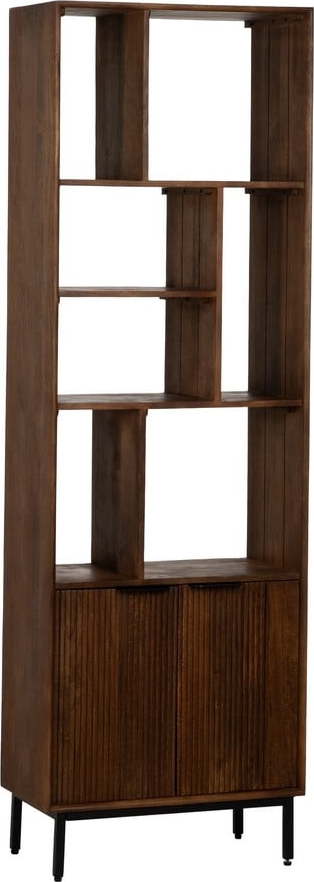 Hnědá knihovna z mangového dřeva 60x190x30 cm Sagara – Ixia Ixia
