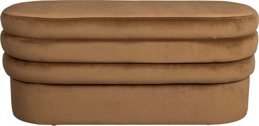 Hnědá sametová lavice Aditi – Dutchbone Dutchbone