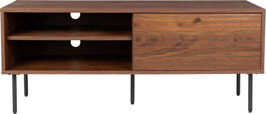 Hnědý TV stolek v dekoru ořechu 120x50x40 cm Stripes – White Label White Label