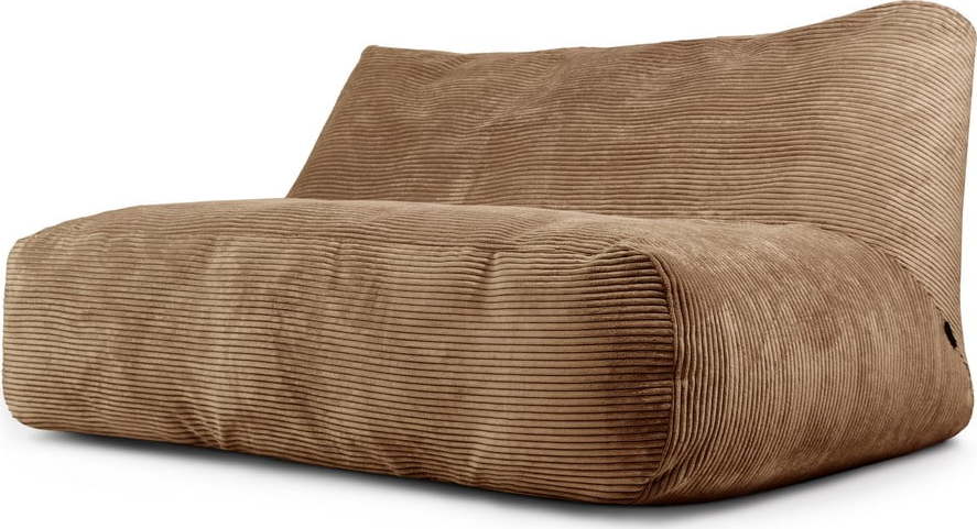 Hnědý manšestrový sedací vak Sofa Tube 160 – SLOWDOWN SLOWDOWN