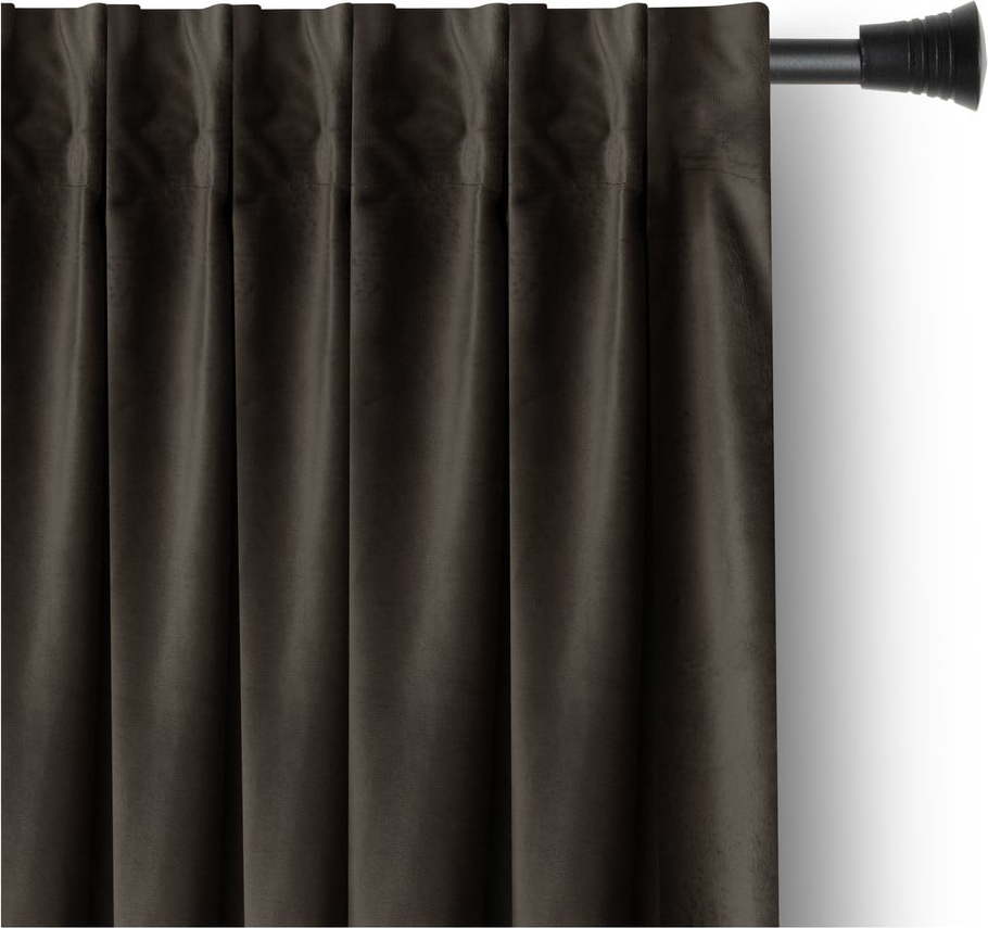 Hnědý sametový dimout závěs 140x270 cm – Restilo Restilo