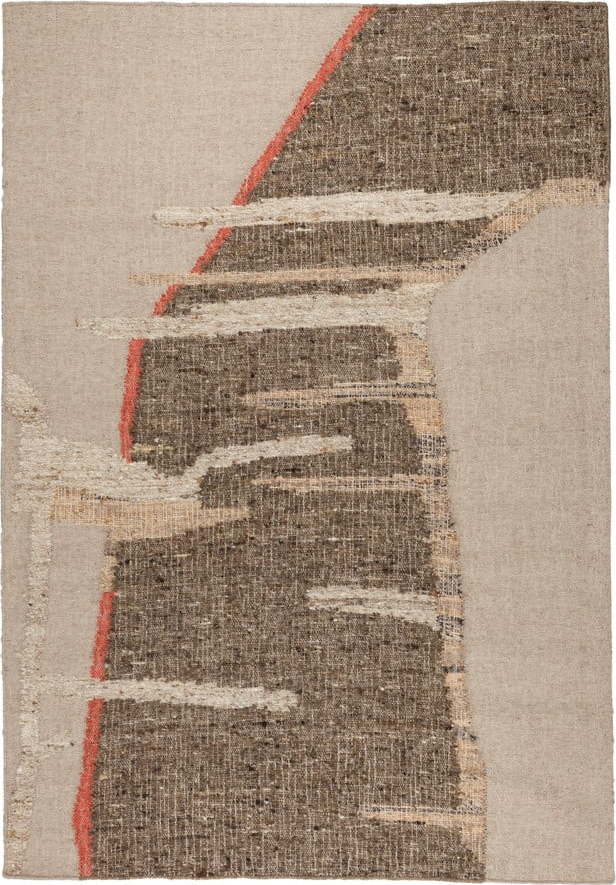 Hnědý/béžový vlněný koberec 200x300 cm Briton – Dutchbone Dutchbone