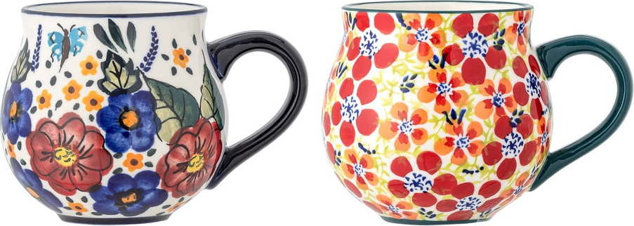 Hrnky v sadě 2 ks z kameniny 330 ml Florist – Bloomingville Bloomingville