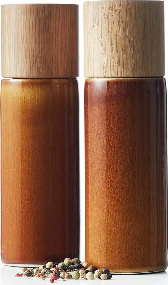 Jantarová keramická sada mlýnků na pepř a sůl 2 ks Gastro Amber – Bitz Bitz