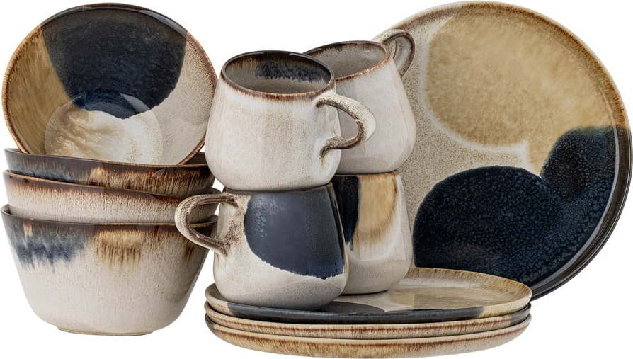 Kameninová jídelní sada 12 ks Jules – Bloomingville Bloomingville