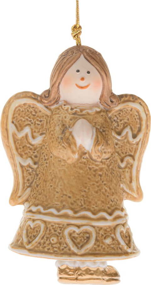 Keramická vánoční ozdoba 8 cm Angel – Dakls Dakls