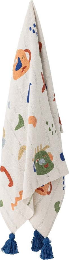 Krémová dětská deka z recyklované bavlny 130x160 cm Sylvie – Bloomingville Mini Bloomingville Mini