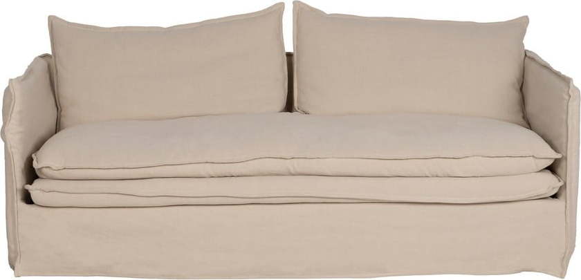 Krémová lněná pohovka 210 cm – Ixia Ixia