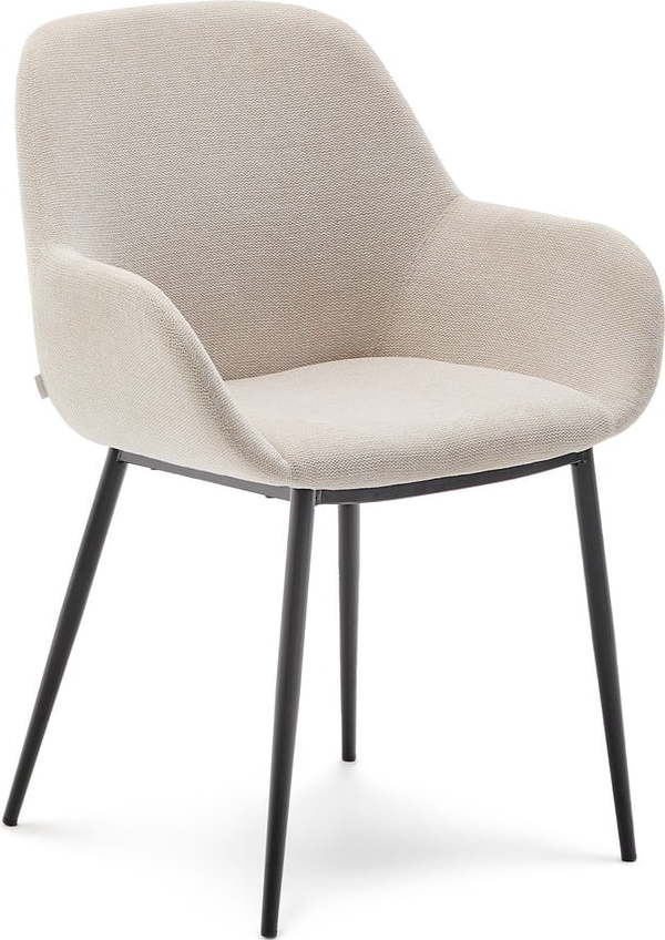 Krémové čalouněné jídelní křeslo Konna – Kave Home Kave Home