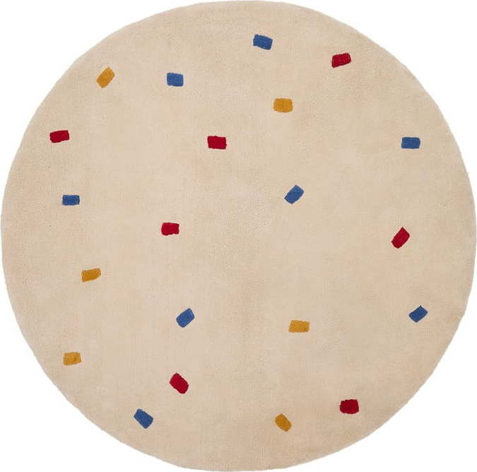 Krémový bavlněný dětský koberec ø120 cm Luli – Kave Home Kave Home