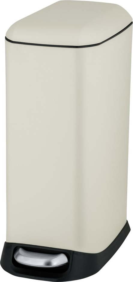 Krémový nášlapný ocelový odpadkový koš 20 l Design – Wenko WENKO