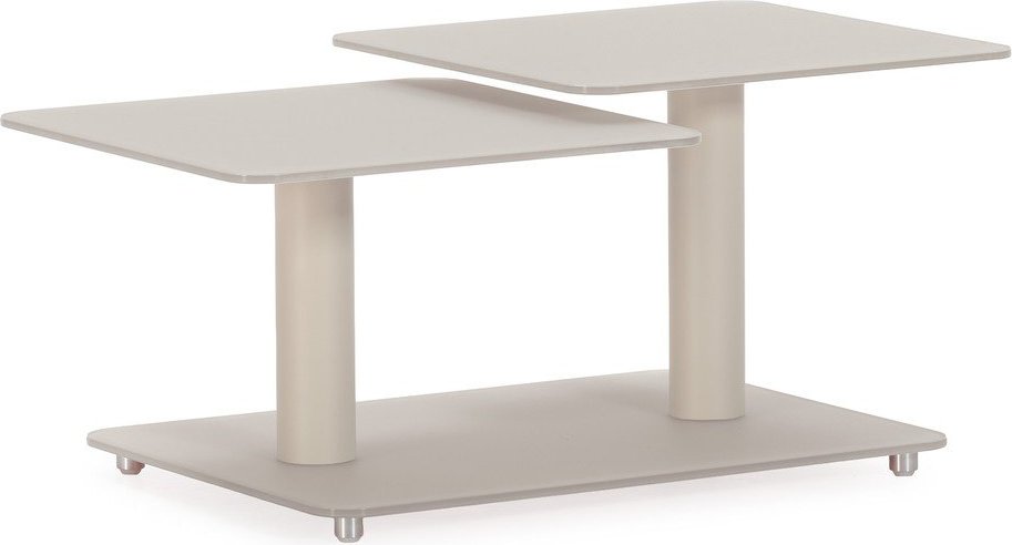 Krémový skleněný konferenční stolek 54x115 cm Elvi – Marckeric Marckeric