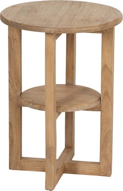 Kulatý odkládací stolek z masivu mindi ø 40 cm Dala – Ixia Ixia