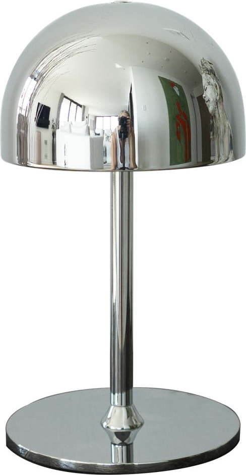 LED stolní lampa na dálkové ovládání ve stříbrné barvě s kovovým stínidlem (výška 22 cm) Tim – Sirius Sirius