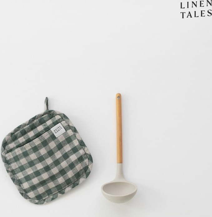 Lněná chňapka Forest Green Gingham – Linen Tales Linen Tales